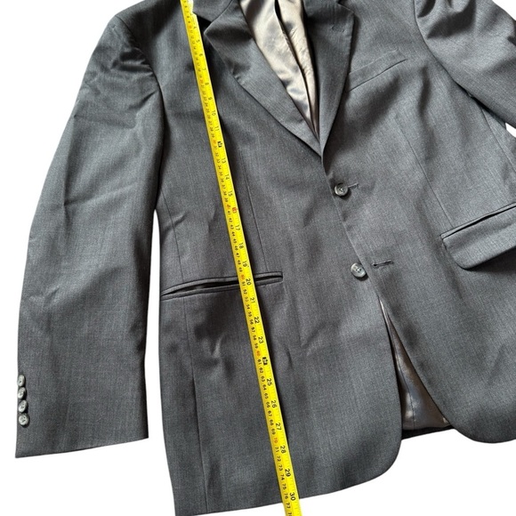 J Ferrar Blazer Sport Coat Jacket Mens 42S Gray Wool Two Button Modern Fit - Picture 2 of 8